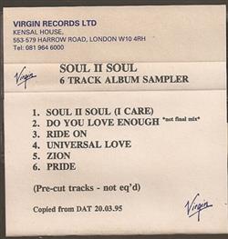 online anhören Soul II Soul - 6 Track Album Sampler