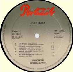 lyssna på nätet Joan Baez - Tour Europea