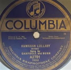 écouter en ligne Campbell And Burr - Hawaiian Lullaby Dreamy Alabama