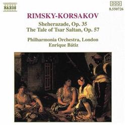 kuunnella verkossa RimskyKorsakov, Philharmonia Orchestra, London, Enrique Bátiz - Sheherazade Op 35 The Tale Of Tsar Saltan Op 57