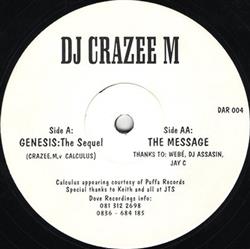 télécharger l'album DJ Crazee M - Genesis The Sequel The Message