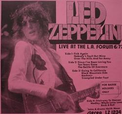 lataa albumi Led Zeppelin - Live At The LA Forum 677