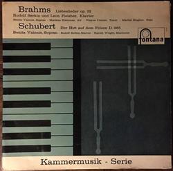 Brahms Schubert - Liebeslieder Op 52 Der Hirt Auf Dem Felsen D 965