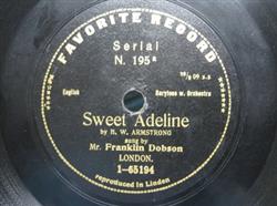 descargar álbum Franklin Dobson - Sweet Adeline In The Evening By The Moonlight Dear Louise