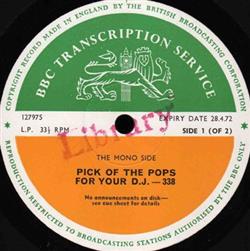 Various - Pick Of The Pops For Your DJ 338