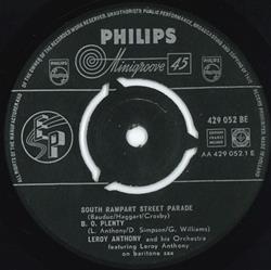 Download Leroy Anthony And His Orchestra - South Rampart Street Parade