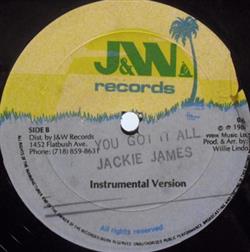 online luisteren Jackie James - You Got It All