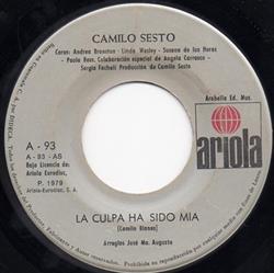 Album herunterladen Camilo Sesto - La Culpa Ha Sido Mia Enamorate De MI