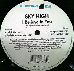 ladda ner album Sky High - I Believe In You