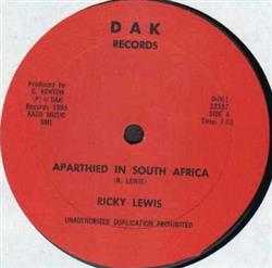 last ned album Ricky Lewis - Aparthied In South Africa African Struggler