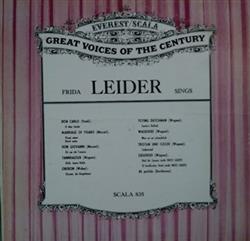 lytte på nettet Frida Leider - Frida Leider Sings