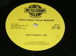 Various - Metalshop Radios Weekly Metal Magazine Week Of March 9 1990