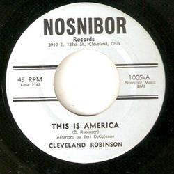 Cleveland Robinson - This Is America