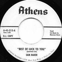 Album herunterladen Sam Baker - Best Of Luck To You The Bump