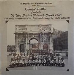Album herunterladen Ruthabel Rollins, Texas Southern University Concert Choir, Ruth Stewart - In Memoriam Ruthabel Rollins 1920 1983