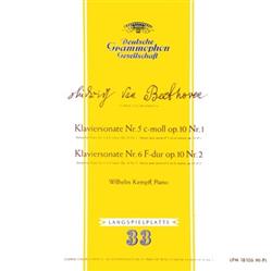 Album herunterladen Ludwig van Beethoven - Wilhelm Kempff Klaviersonaten Nr 5 C Moll Op 10 Nr 1 Nr 6 F Dur Op 10 Nr 2