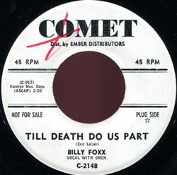 baixar álbum Billy Foxx Thip Taylor Trio - Till Death Do Us Part Since Youve Gone