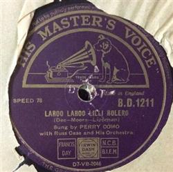 Download Perry Como And The Satisfiers With Russ Case And His Orchestra - Laroo Laroo Lilli Bolero Rambling Rose