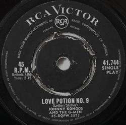 last ned album Johnny Kongos & The GMen - Love Potion No 9