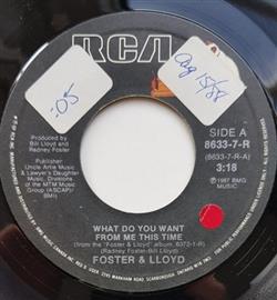 last ned album Foster And Lloyd - What Do You Want From Me This Time