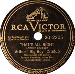 Album herunterladen Arthur Big Boy Crudup - Crudups After Hours Thats All Right