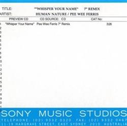 Download Human Nature - Whisper Your Name 7 Remix