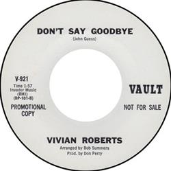 last ned album Vivian Roberts - So Proud Of You