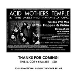 last ned album Acid Mothers Temple & The Melting Paraiso UFO - Birmingham Flapper Firkin May 29th 2001