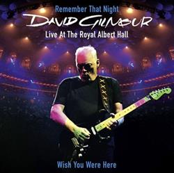 baixar álbum David Gilmour - Wish You Were Here Live At The Royal Albert Hall