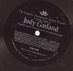 last ned album Judy Garland - The Longines Symphonette Society Presents A Lasting Tribute To Judy Garland
