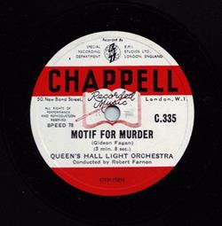 descargar álbum The Queen's Hall Light Orchestra Directed By Robert Farnon - Motif For Murder Pictures In The Fire