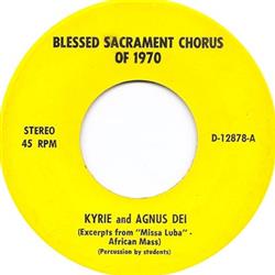 lataa albumi Blessed Sacrament Chorus Of 1970 - Kyrie And Agnus Dei Taboo