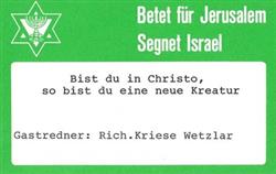 lataa albumi Rich Kriese - Betet Für Jerusalem Segnet Israel