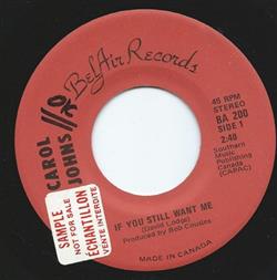 lataa albumi Carol Johns - If You Still Want Me