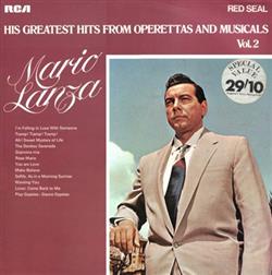 lytte på nettet Mario Lanza - His Greatest Hits From Operettas And Musicals Vol 2
