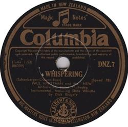 Paul Whiteman And The New Ambassador Hotel Orchestra - Whispering Youre Driving Me Crazy What Did I Do