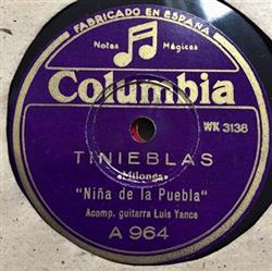 last ned album Niña De La Puebla - Tinieblas Tu Eres Bella Andalucia
