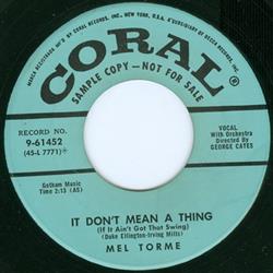 écouter en ligne Mel Torme - It Dont Mean A Thing If It Aint Got That Swing Rose ODay