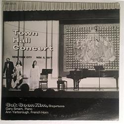 Suk Soon Kim, Gary Smart, Ann Yarborough - Town Hall Concert New York City Nov 5 1977