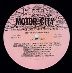 Album herunterladen Various - Motor City Memories Volume Three