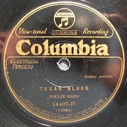 descargar álbum Willie Reed - Texas Blues Dreaming Blues