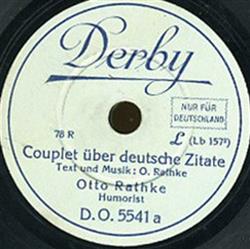 Download Otto Rathke - Couplet Über Deutsche Zitate Eine Gerichtsverhandlung