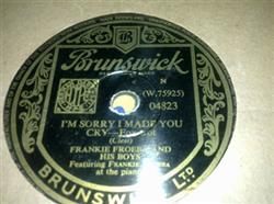 descargar álbum Frank Froeba And His Boys - At Sundown Sorry I Made You Cry