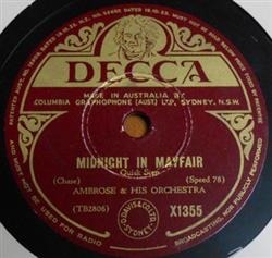 Album herunterladen Ambrose & His Orchestra - Midnight In Mayfair My Lost Love