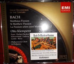 ladda ner album Bach Otto Klemperer, Philharmonia Choir & Orchestra - Matthäus Passion