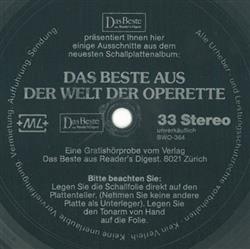 last ned album Unknown Artist - Das Beste Aus Der Welt Der Operette