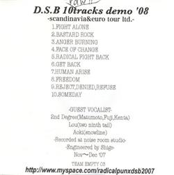 Album herunterladen DSB - 10 Raw Tracks Demo 08 ScandinaviaEuro Tour Ltd
