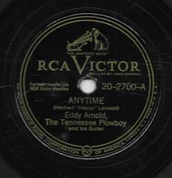 escuchar en línea Eddy Arnold, The Tennessee Plowboy - Anytime What A Fool I Was