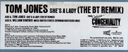 télécharger l'album Tom Jones - Shes A Lady The BT Remix