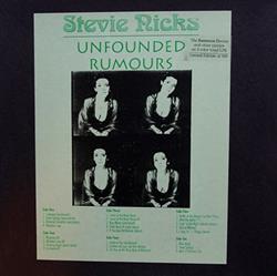 ascolta in linea Stevie Nicks - Unfounded Rumours